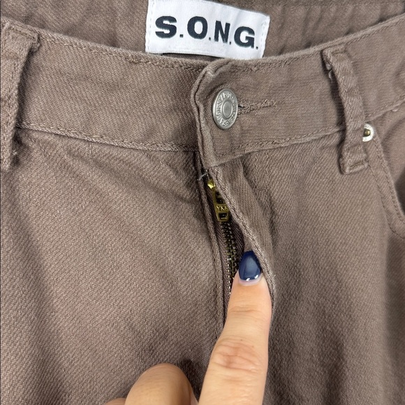 S.O.N.G Women’s Size 31 Brown Cargo Khaki Pants - Picture 5 of 8